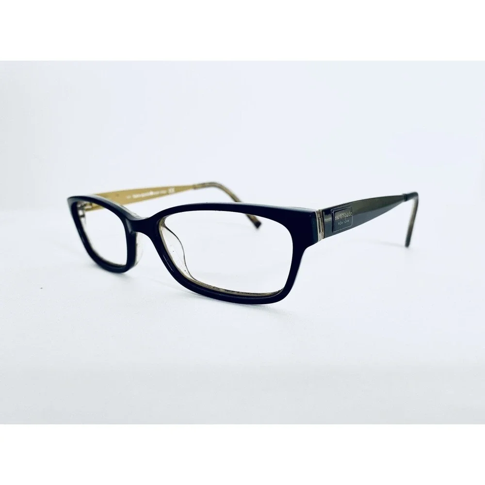 Kate Spade NY Black Leopard Cat Eye Rectangular Glasses Leanne 51 16 135
